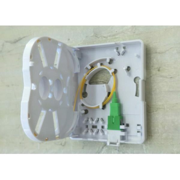 Wall Mount 2 Ports FTTH MINI Box Fiber Optic Terminal Box Rosette Preloaded With SC/APC Adapters and Pigtails