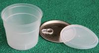 recipiente de alimento plástico da lata PP dos produtos transparentes de 450ml com o tampão do plástico do PE
