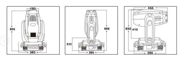 Intelligent Moving Head Led Stage Lighting 20R 440W CMY Linear Mixing Color System
