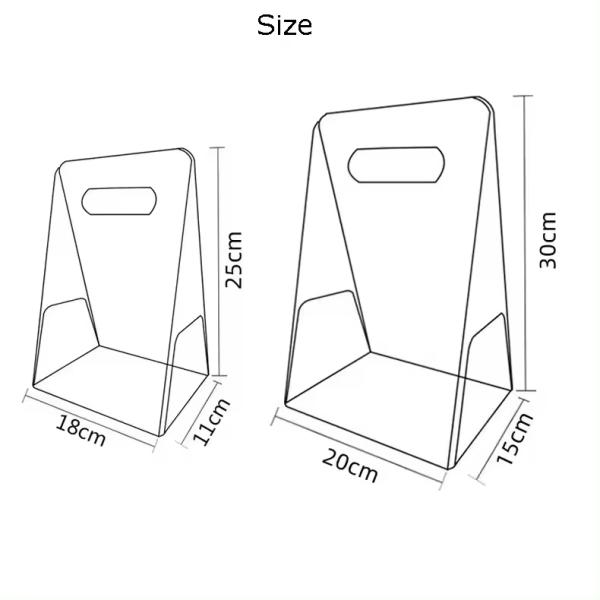Переносные прозрачные PVC коробки для цветов для домашних животных для выпускных букетов Прозрачная упаковка