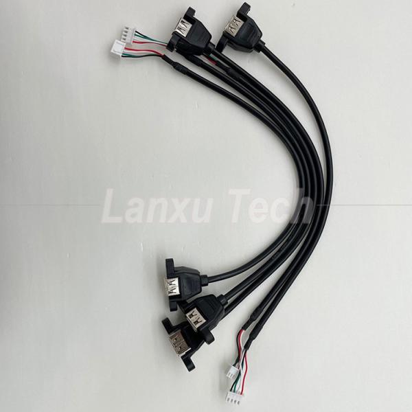 Cable à 4 broches USB 2.0 monté sur panneau de type A à JST XH PH VH