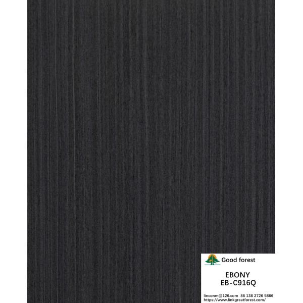Brown Engineered Wood Veneer EB-C389Q / 916Q / 1238Q / 1320Q Quarter Cut Ebony Veneer Fineline For Door And Cabinet Face