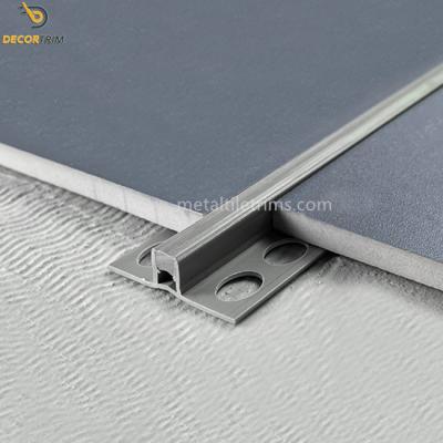 External Edge  Metal Trim Expansion Joint Profile Silver Rubber OEM