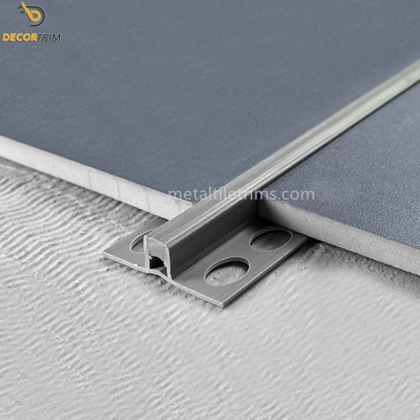 External Edge  Metal Trim Expansion Joint Profile Silver Rubber OEM