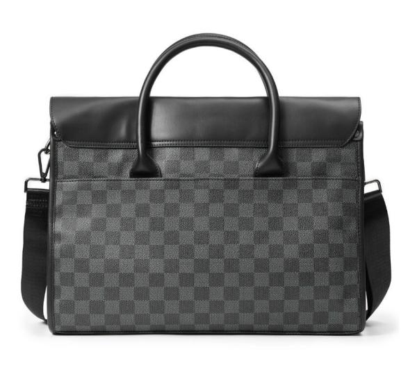 Classic Plaid Pattern Mens Business Briefcase for Business Trips and Laptop Storage