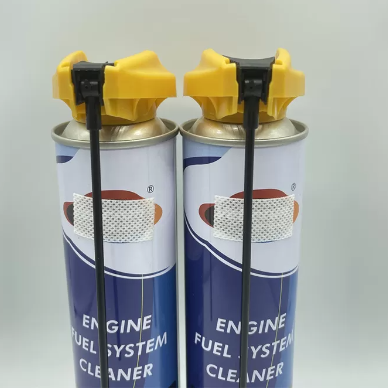 Foldable Dual-Spray Aerosol Nozzle with Secure Locking Design for Industrial Packaging