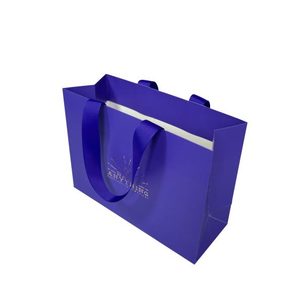 Eco Friendly Klein Blue Jewellery Handbags Perfume Art Paper Bag OEM