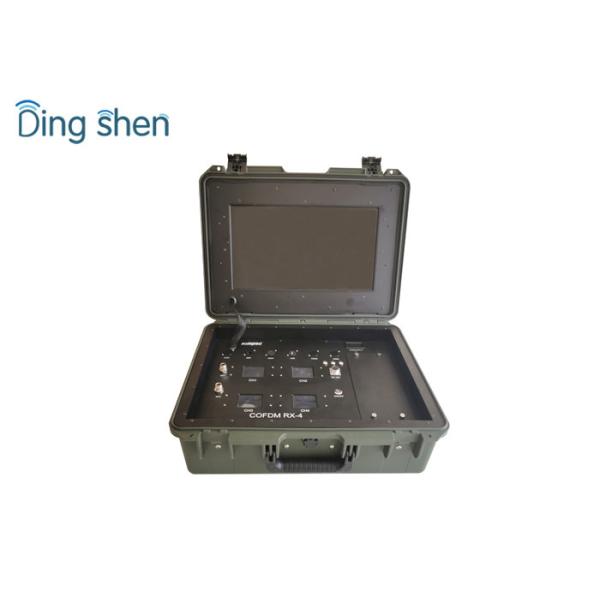 4 Channels COFDM Video Receiver Portable Diversity HD Resolution