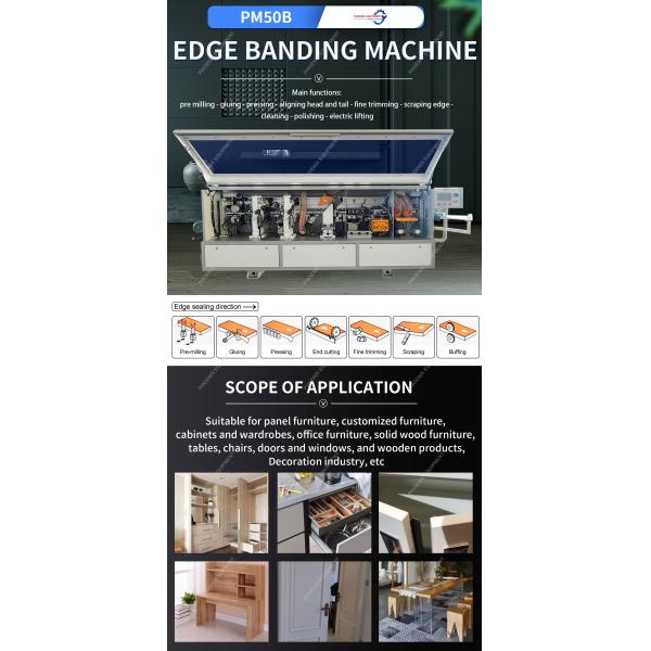 Woodworking Edge Bander High Speed Full Automatic Edge Banding Machine with 6 Functions
