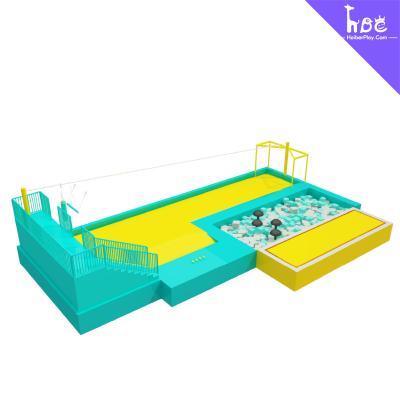 Terrain de jeux intérieur Trampoline Parc coussin d'air Composition de ligne de fermeture à glissière