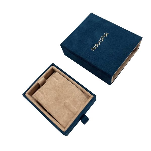 High End Suede Drawer Jewelry Packing Box For Ring Earring Pendant Bangle Bracelet