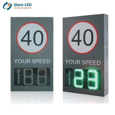 Red Green Digit Escola limite de velocidade de tráfego Radar LED sinais VMS painel de exibição