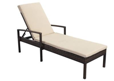 Outdoor Rattan Adjustable Back Poolside Sun Lounger