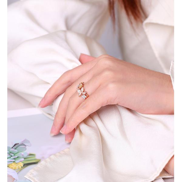 Диамант 0.24ct бабочки обручального кольца карата золота 18 Роза ПРОТИВ ясности