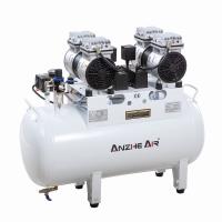 Compresseur de pompe à vide dentaire de 1100 W 60L à faible bruit Compresseur d'air double dentaire OEM/ODM