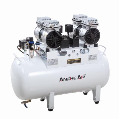 Compressor de bomba de vácuo dental de 1100W 60L Compressor de ar duplo dental OEM/ODM de baixo ruído