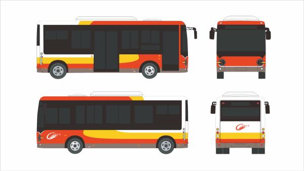 Solution de transport public urbain Autobus urbain électrique de 10,5 m avec 30 places et batterie de 268 kWh