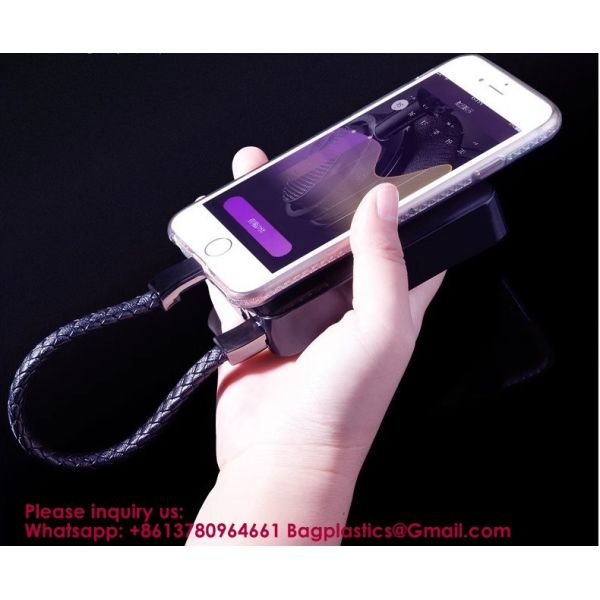 USB C To USB C Short Charging Cable 7.9in Portable Fashion Fast Bracelet Charger Wrist Data Transfer Cord For IOS Huawei Samsung Galaxy LG Android