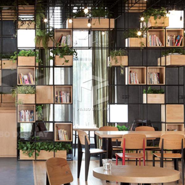 White Fireproof 5mm MDF Coffee Shop Display OEM Equipped With LED Light