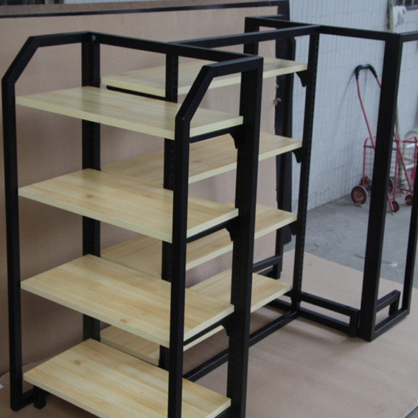 металл высоты глубины 800mm 400mm и деревянные промышленные полки для супермаркета