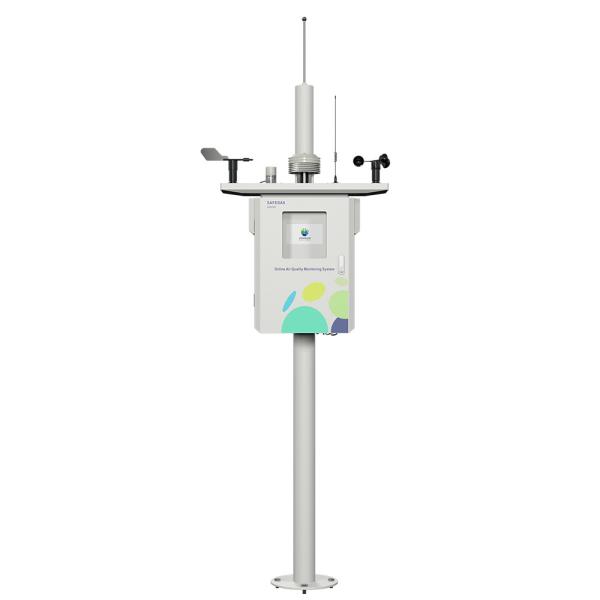 Industrial Ambient Air Emission Monitoring System With Multi-Gas Monitoring Real-Time Data Upload, And Outdoor Shield Protection