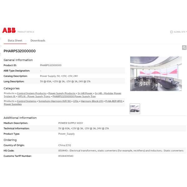 Товары Assy электропитания подноса PHARPS32000000 электропитания сработанности силы PHARPS32000000 ABB XP новые и первоначальные