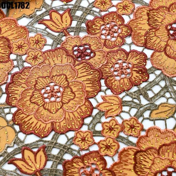 New fashion Wedding dress Cord Fabric water soluble lace Nigerian women embroidery fabric comfortable guipure lace Senegal dress