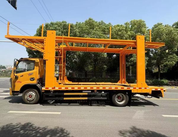 DFAC DongFeng Dollywood Three-bit Plate Double-deck Vehicle Transporter One Tow Three One Tow Four Flatbed Truck