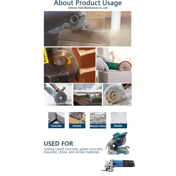 GB 105mm Laser Welded Tuck Point Diamond Blades For Hard Material Cutting