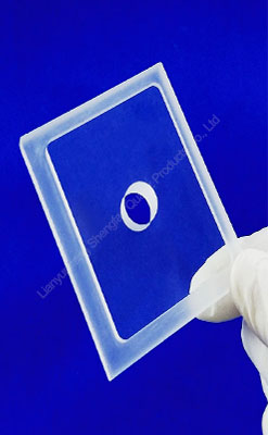 Прозрачная стеклянная пластина кварца с лазером полупроводника отверстия сверля 100мм