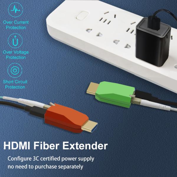 4K 60Hz HDMI 2.0 Fiber Converter Multimode Single LC Connector 300 метров Передатчик приемник