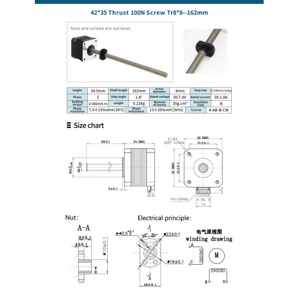Nema17 Stepper Motor Linear Actuator for High Precision Motion and Positioning Control