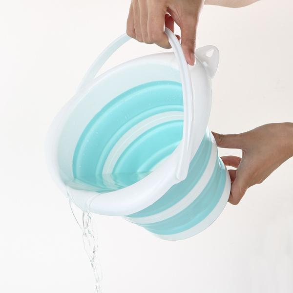 Collapsible 10L Foldable Plastic Bucket Space-Saving Design for Camping Car Wash Outdoor Adventures