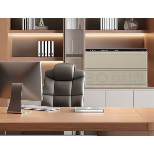 Double Layers Solid Steel Leather-Covered Jewelry Small Safe Box Biometric Recognition