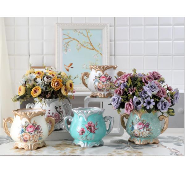 Model Room OEM Ceramic Decorative Flower Vase 3.5x18.5cm