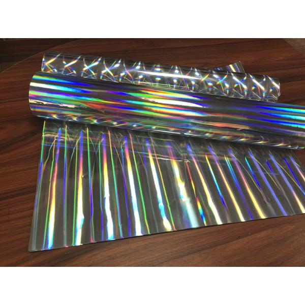 Flexo Rainbow Holographic Foil Estampado en frío Plata Holographic Foil para el proceso húmedo