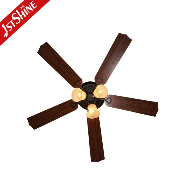 CE Super Ásia Itália Interior Elegante Clássico Antigo 52 polegadas Ventilador de teto com luz 1stshine