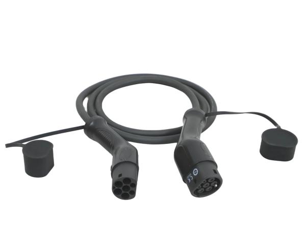 32A 7kW EV Charging Cable 16ft 5m IEC Type2 To Type2 EV Charging Connector Dual Gun
