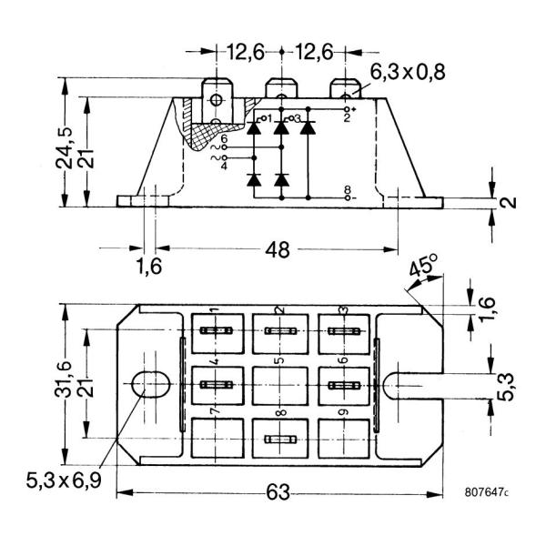 VHF15-02I05 Half Controlled Single Phase Rectifier Bridge IXYS IGBT Power Module