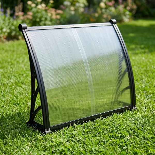Mannual Polycarbonate Window Awning With Transparent  2.5mm Polycarbonate Solid Sheet Or 5.0mm Polycarbonate Hollow Sheet Made From PC Materials Of Board