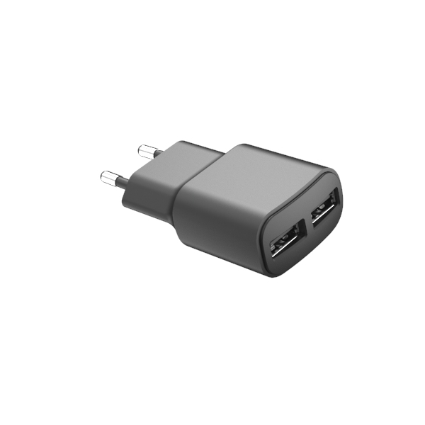 100-240V Dual Ports 12W 5V2.4A European USB Charger