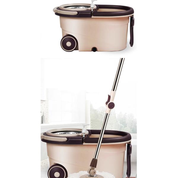 Stainless Steel Wringer 360 Spin Easy Clean Cyclone Floor Cleaning Mop and Bucket Set