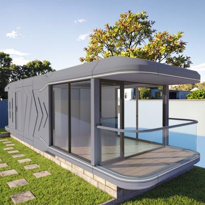 Hôtel de maison capsule modulaire personnalisable avec 1 chambre 1 salle de bains 1 salon