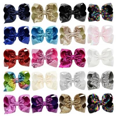 Sequin Bow Hair Clip Headband Pretty Baby Shin Christmas Party Cute Princess 8 Inch