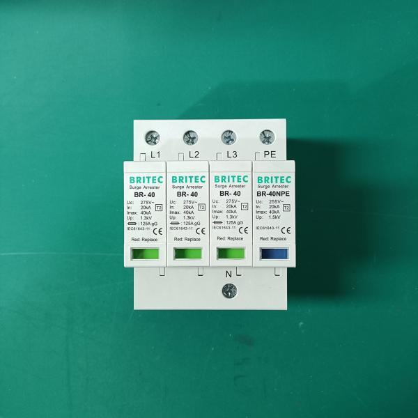 BR-40 3P+1 DIN Rail Mount Surge Protection Device 275V china surge protection manufacturer