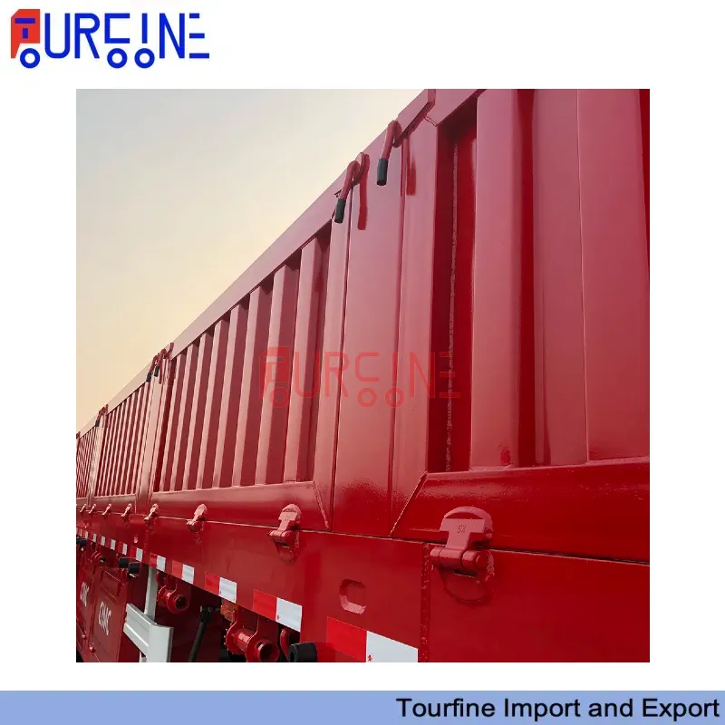60 Ton Side Wall Semi Trailer 4 Axle for Container and General Cargo Transport