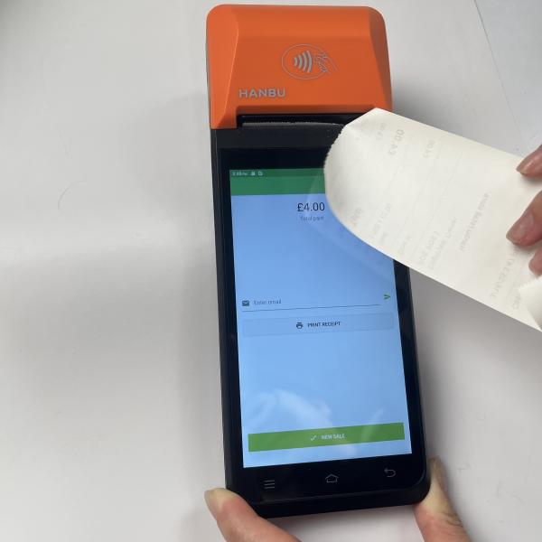 Bluetooth Smart Order POS Orange / Green Mobile POS For Small Business