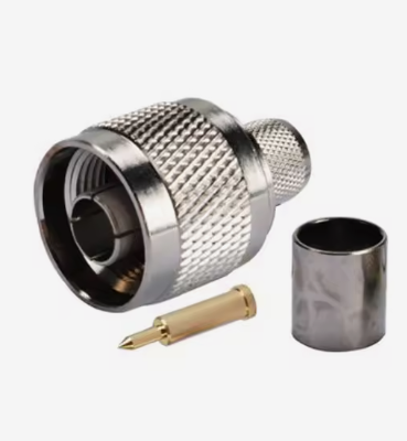 N Type Male Right Angle RF Connector with IP67 Waterproof Brass Material for DC-11GHz Frequency
