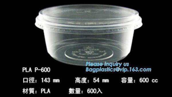 PLA compostabale Cup, PET Cup, PP Cup, PS Top Snack Cup Straw, Food Takeout Box, Salad Plastic Bowl Pulp