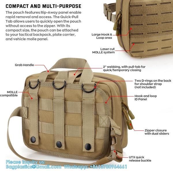 Outdoor Utility Medical Pouch Tactical MOLLE Accessory Pouch Medical Pouch Tactical First Aid Pouch EMT Rip-Away IFAK